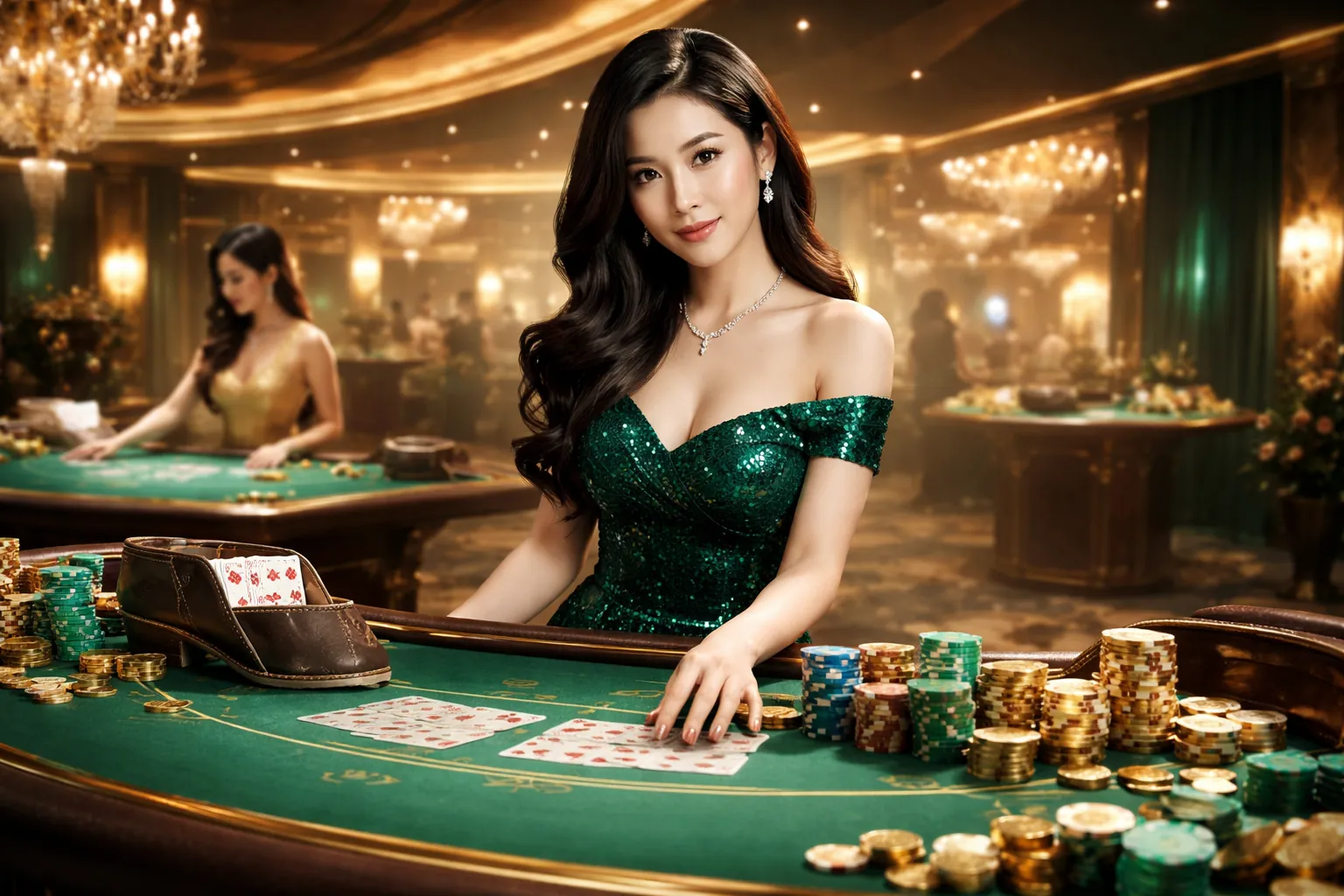 Sảnh Casino Trực Tuyến 55vin game với các trò chơi đa dạng và người chia bài chuyên nghiệp